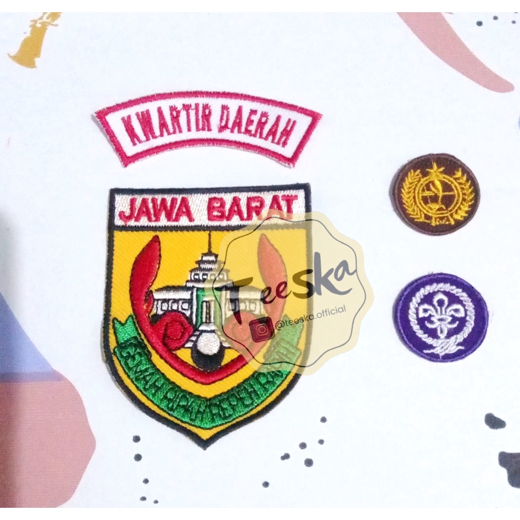 Jual Set Atribut Seragam Pramuka Logo Tunas Kelapa dan Wosm, Logo