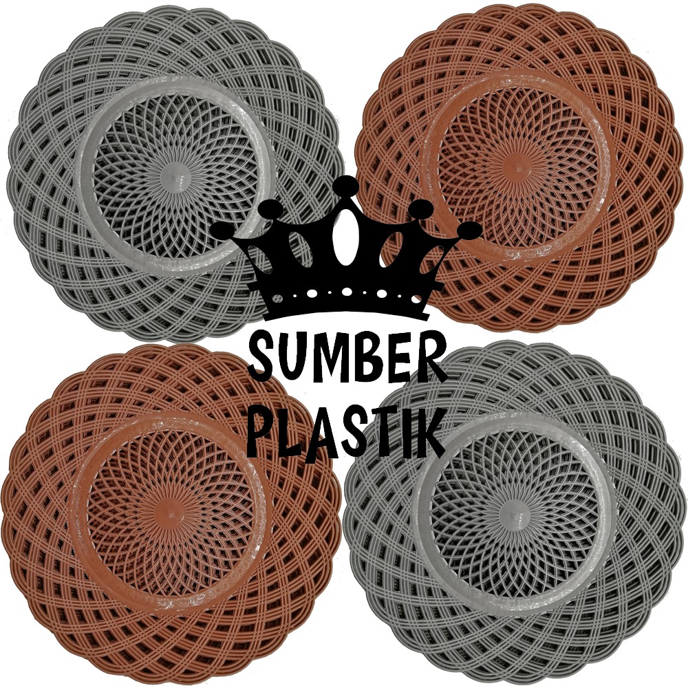 Hot Promo!!!! Piring Rotan Plastik (1lusin/12pcs)