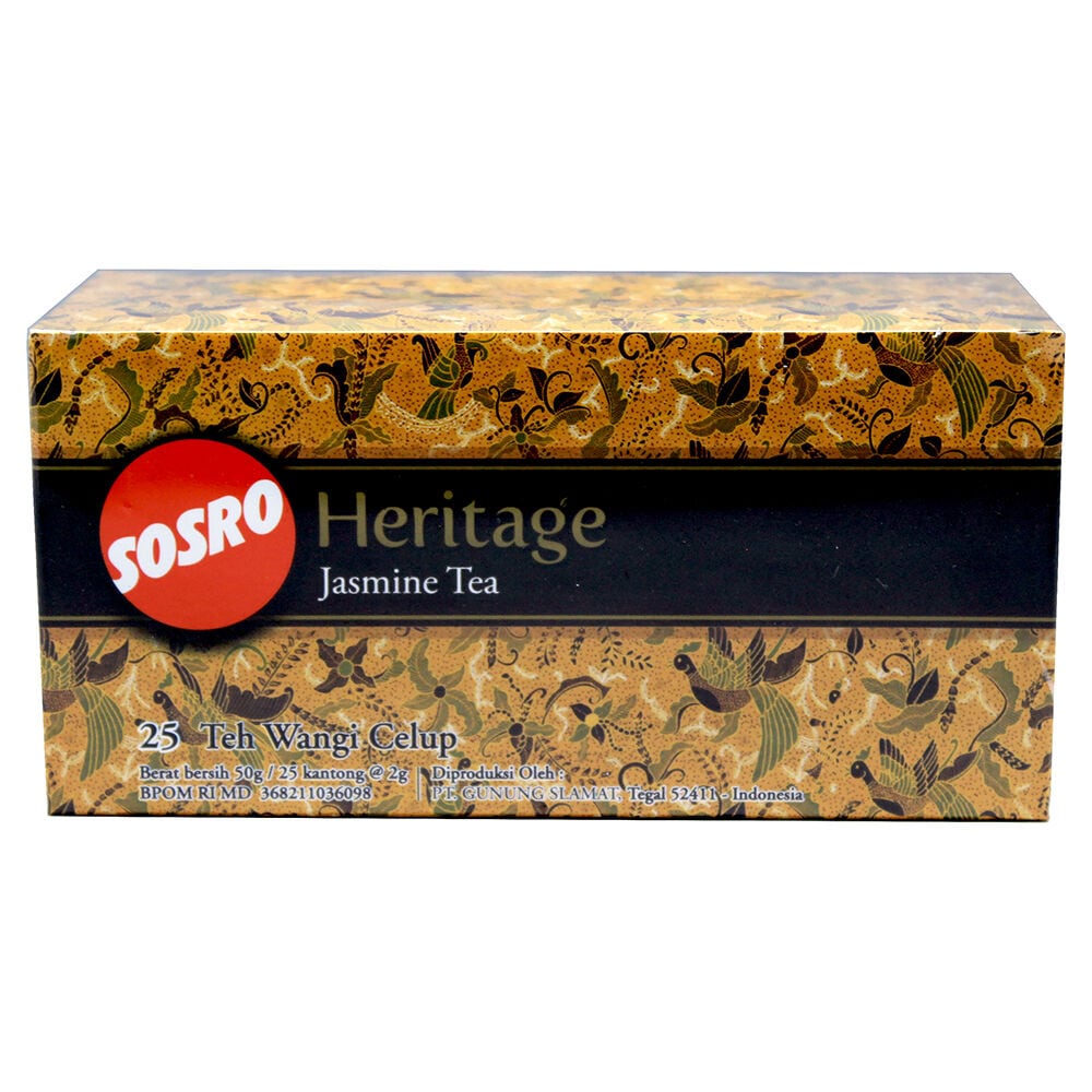 

TEH CELUP PREMIUM SOSRO HERITAGE 50 GR ISI 25 KANTONG PREMIUM JASMINE TEA