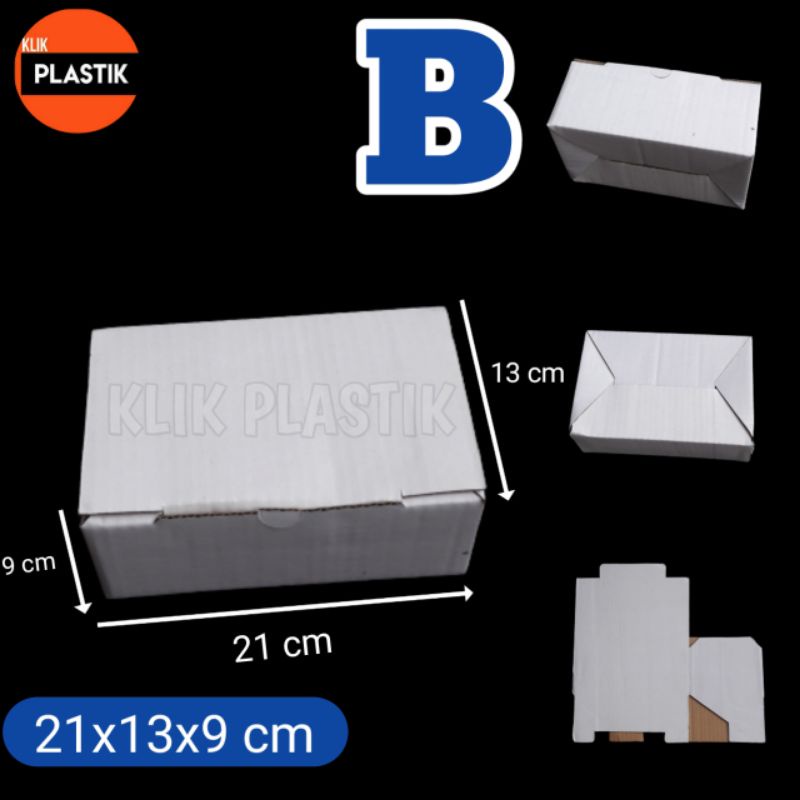

KARDUS B PUTIH POLOS 21x13x9cm KOTAK KARTON BOX DUS SEPATU PACKING HP AKSESORIS