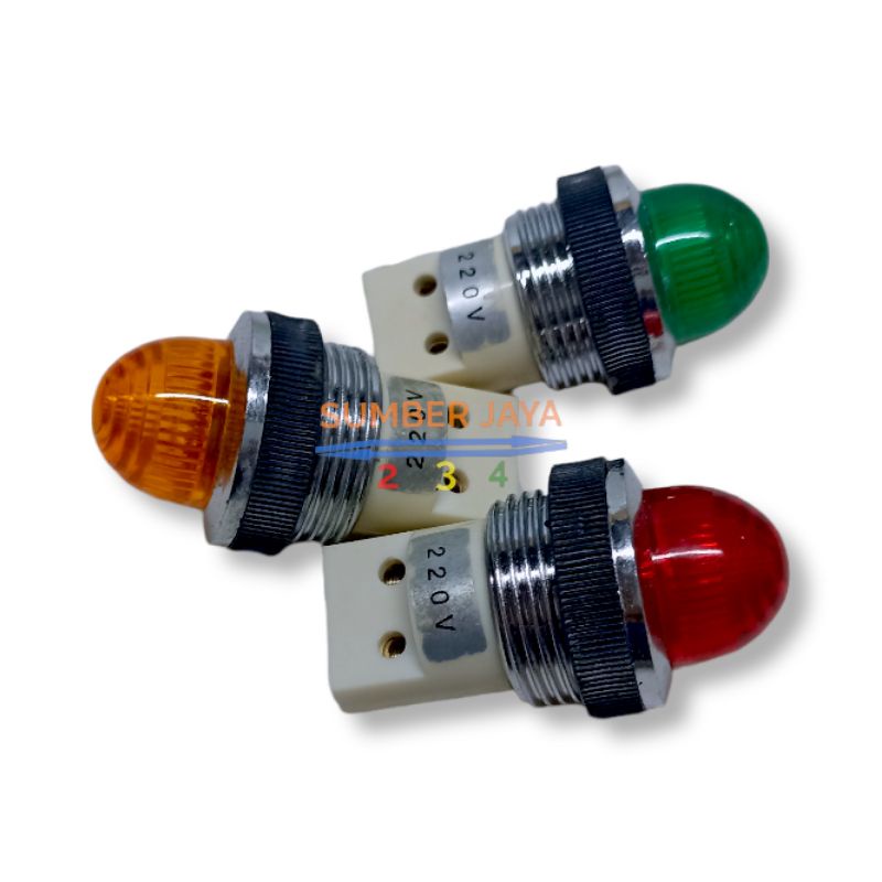 PILOT LAMP KERUCUT 220V / PILOT LAMP BOLHAM 25mm 220V