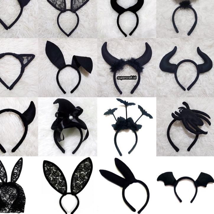 New Bando Kostum Halloween Kucing Devil Angel Kelinci Maleficent Bunny Cosplay halloween Bando Hallo