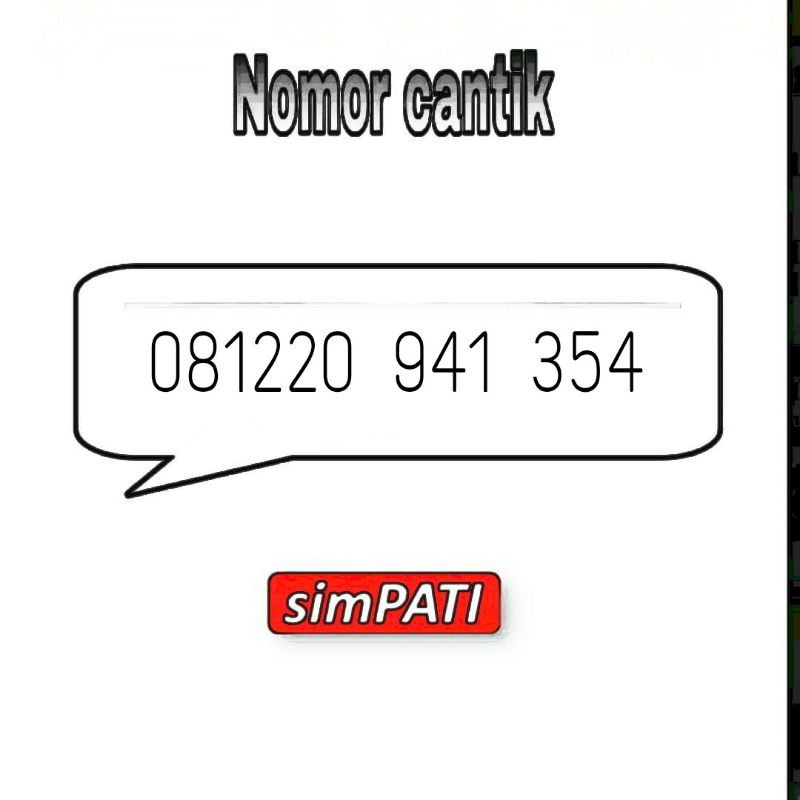 Nomor cantik Nomer kartu perdana telkomsel simpati unik limited edition esa essa 1220 12 122 22 220 2209 209 09 094 941 94 41 1354 13 54 135 35 354