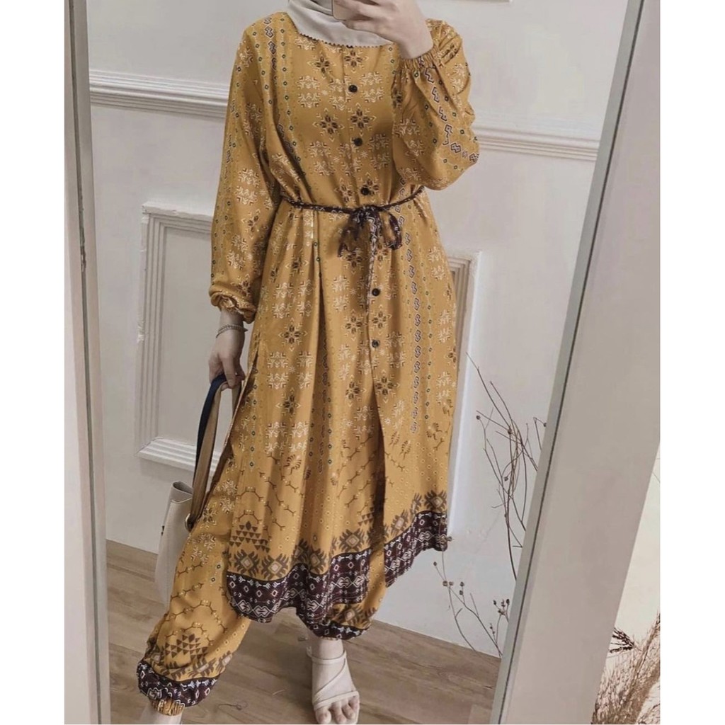 ALICE ONE SET-LIYAN MUSTARD SET
