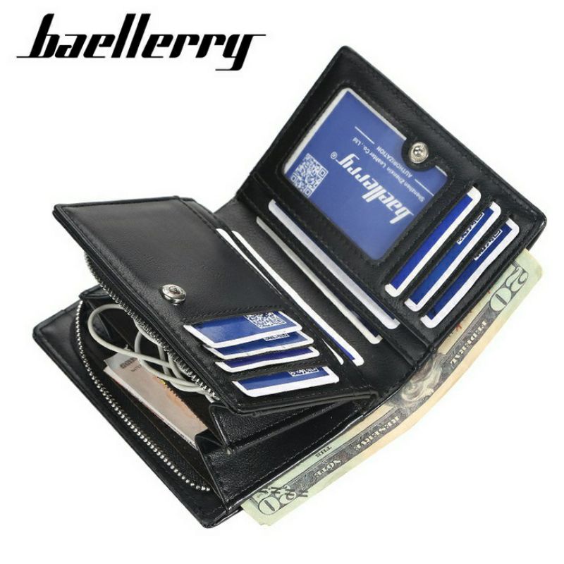 Dompet Lipat Import Pria Wanita Baellerry 7 Slot Kartu Extra Resleting Koin 100% Original (COD)