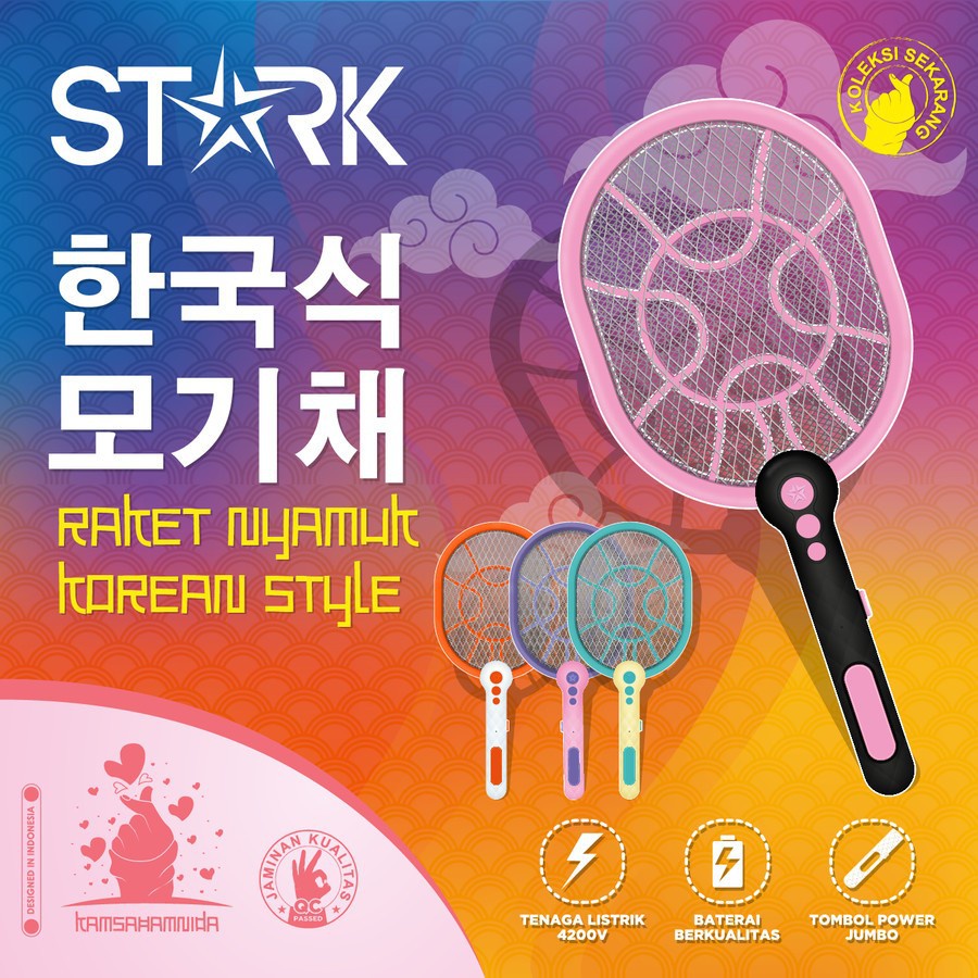 Raket Pembunuh Nyamuk Model Korean Style Stark STK 007