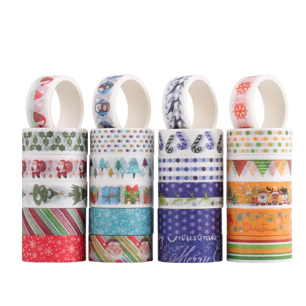 Nanas 24 Pcs/set Washi Tape Kualitas Tinggi Merry Christmas Gadis Hati Kecil Segar Kreatif Alat Tulis INS DIY Bahan