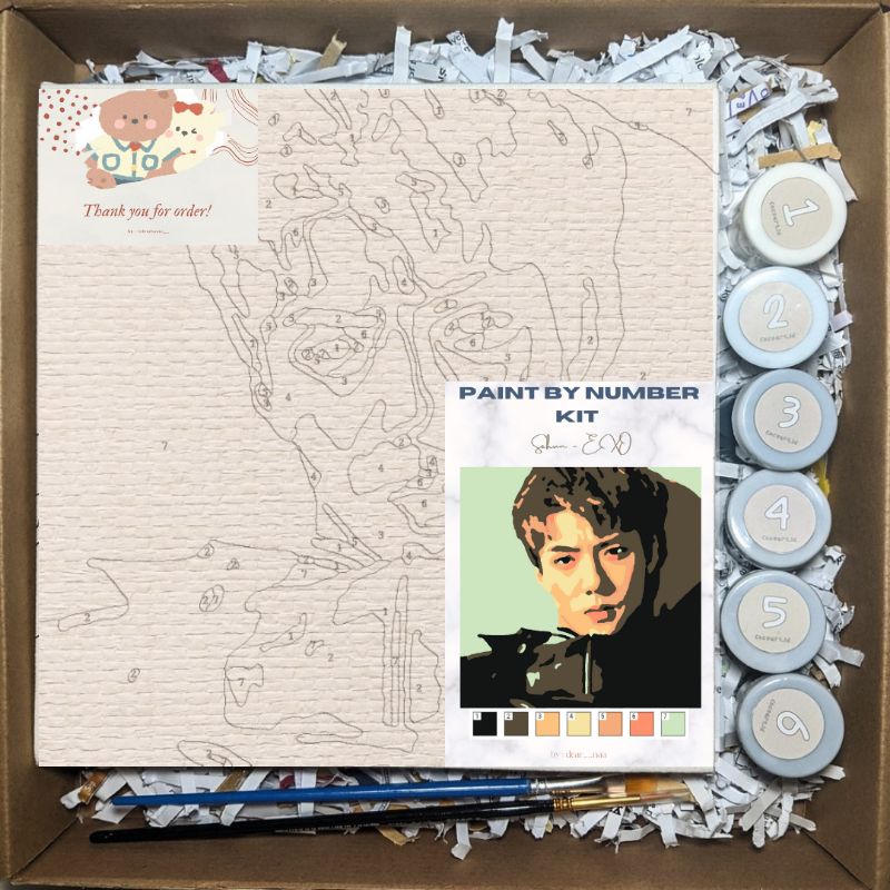 

Paint By Number [Sehun - EXO] | Painting Kit Kanvas | Kit lukis + freebies