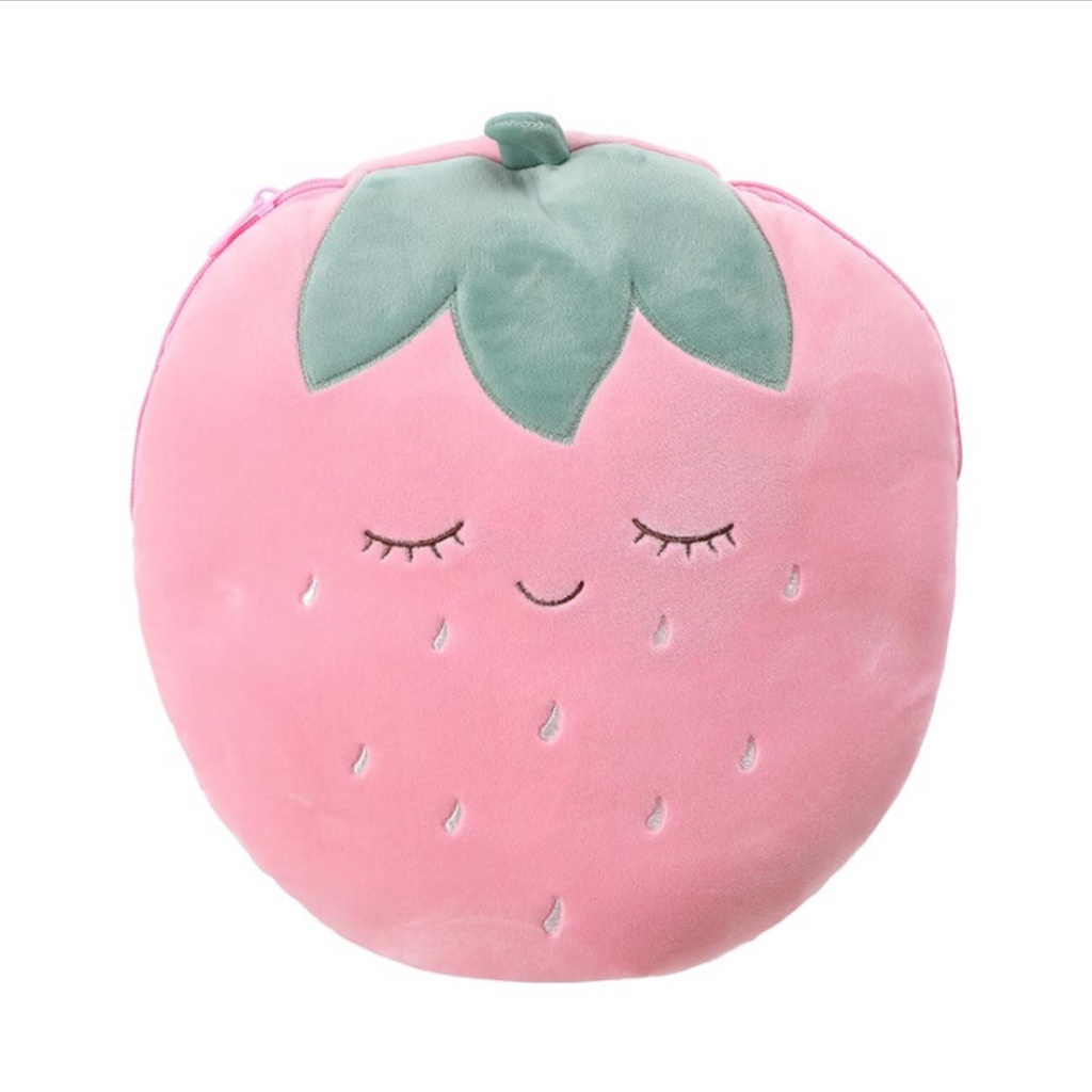 MINISO SELIMUT STRAWBERRY BLANKET FRUIT SERIES SELIMUT MINISO SEMANGKA