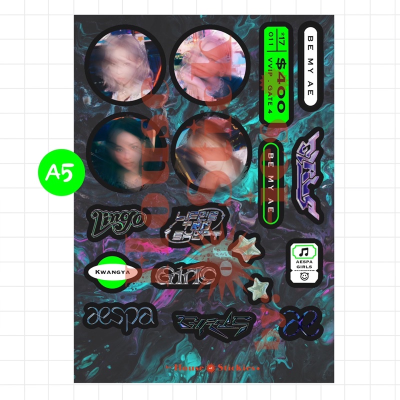 AESPA Girls Unofficial Stiker (Fanmade)