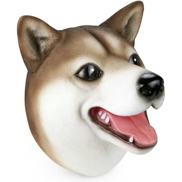 New Canna Animal Head Kepala Anjing Helder Brown Dog Hand Puppet