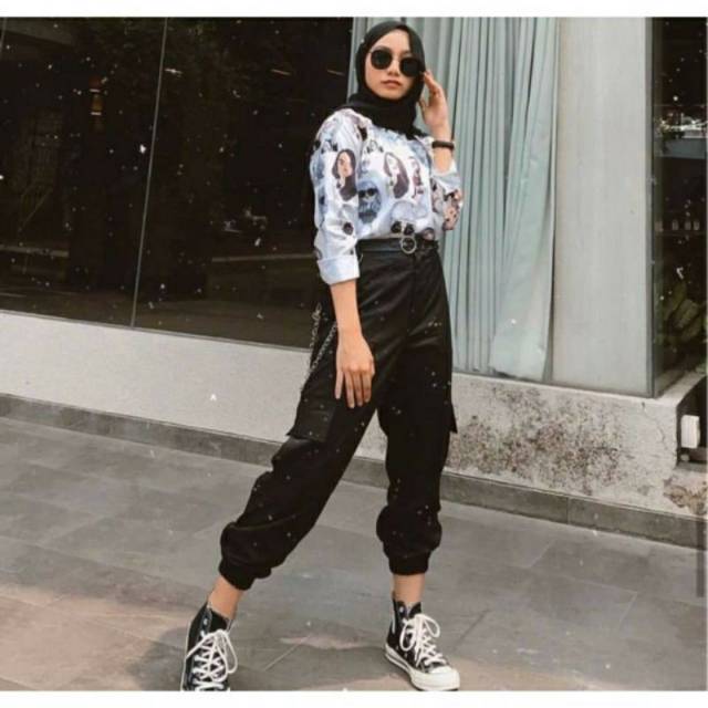 JOGGER CARGO PANT CELANA PANJANG WANITA