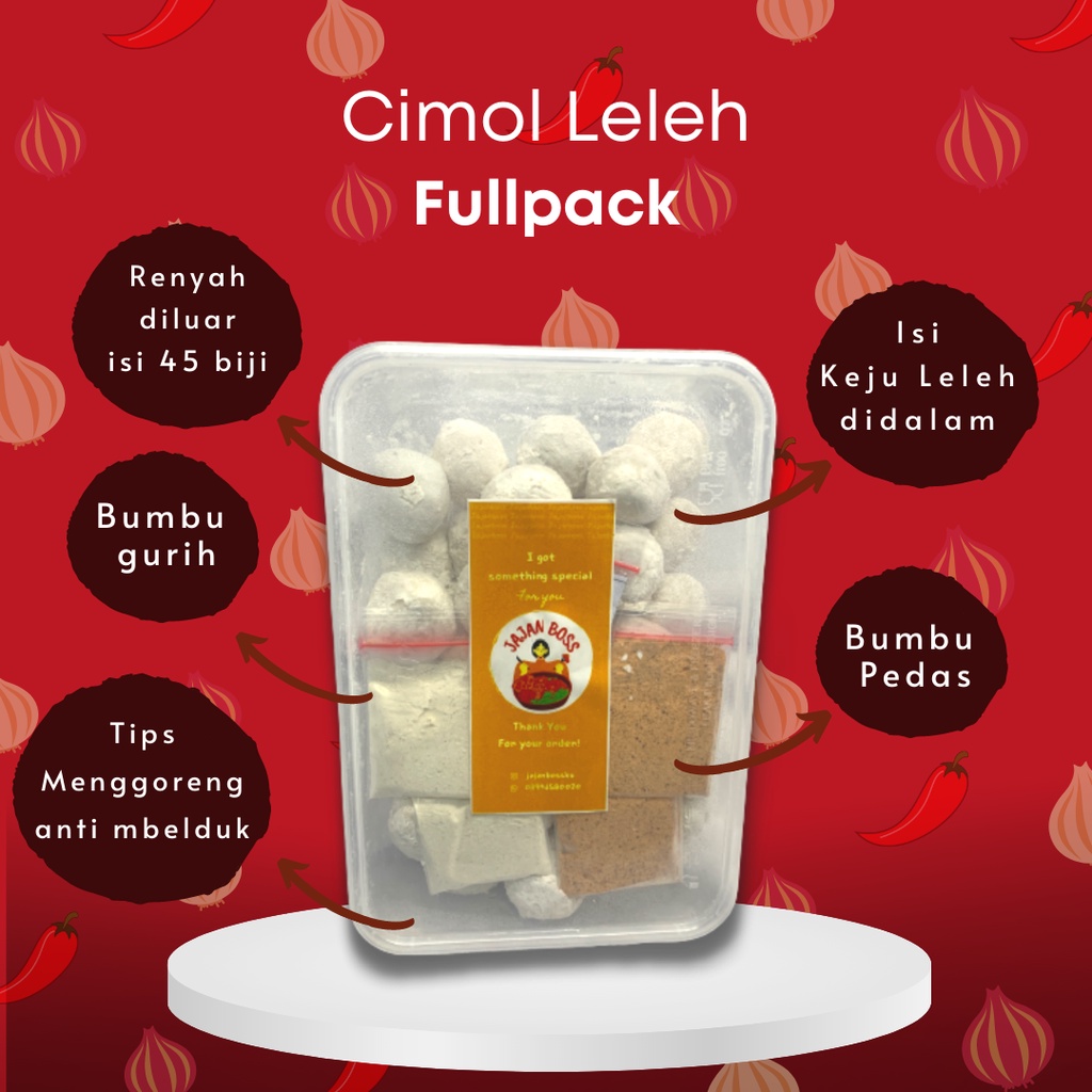 

Cimol Leleh Fullpack Isi 45 pcs
