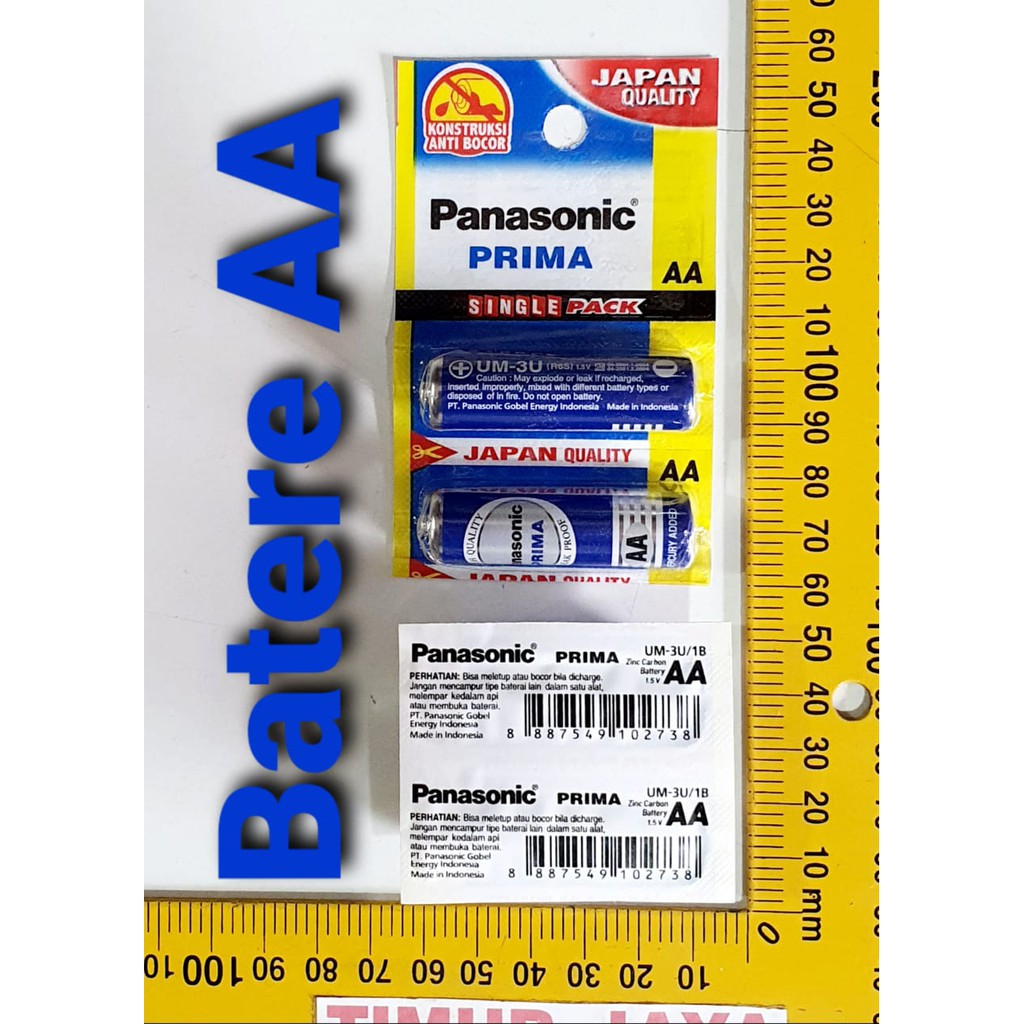 Baterai Battery Batere Panasonic Prima A2 AA Isi 1 Buah