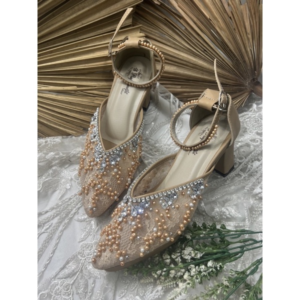 sepatu wanita Rafaizoutfit naima nude tali 7cm tahu