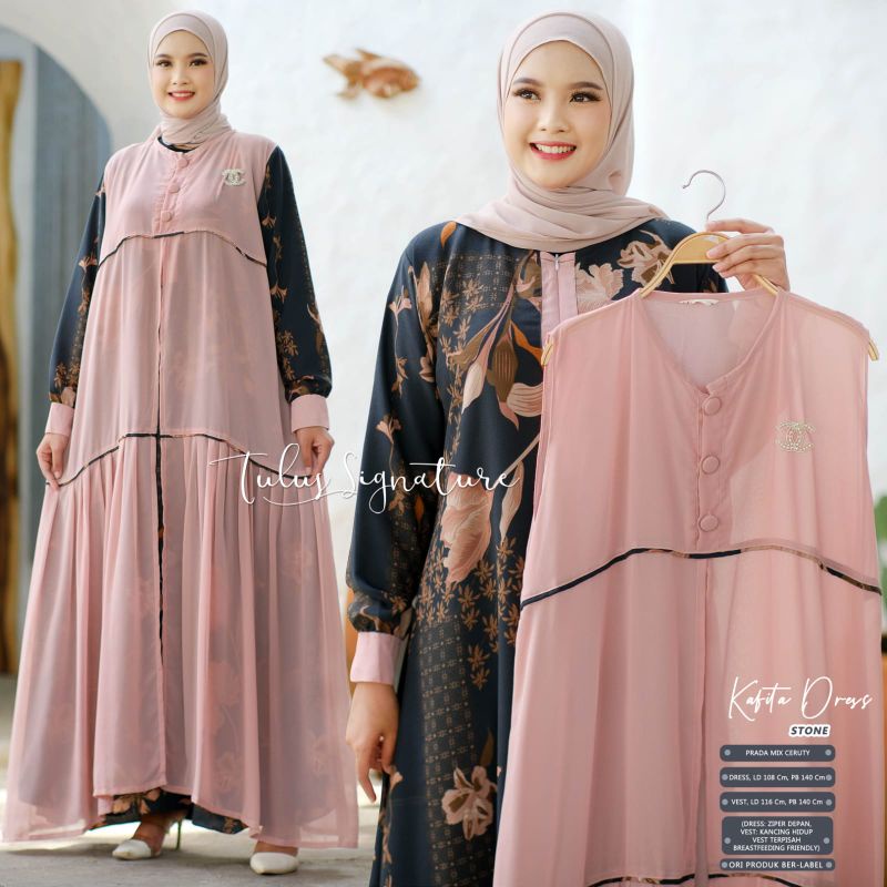 KAFITA DRESS BY TULUS SIGNATURE (DRESS MUSLIMAH) Dress wanita motif rekomended