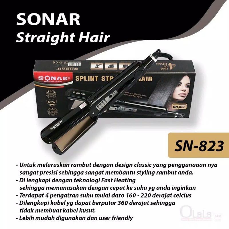 Catokan Rambut Sonar SN-823 / Catokan Rambut Sn-823 - Catokan Pelurus Rambut