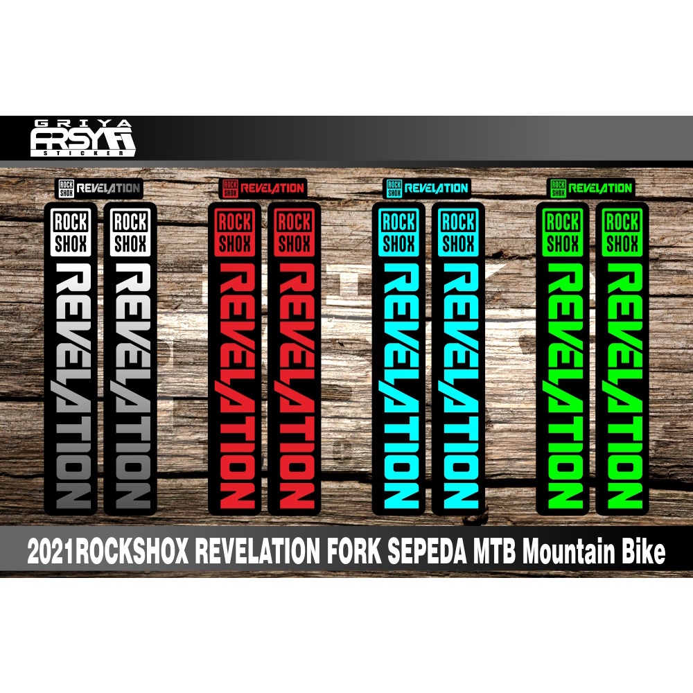 Decal Sticker Sepeda 2021 REVELATION Fork Sticker, ROCKSHOX Sepeda MTB