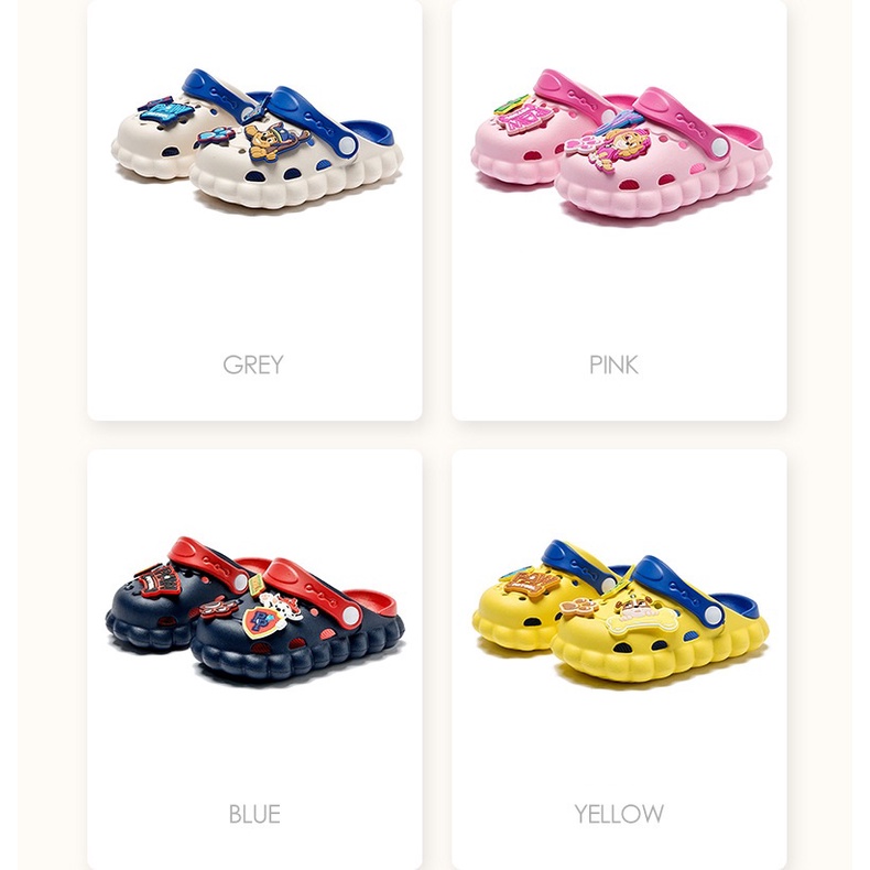 SANDAL ANAK LAKI-LAKI SLOP CROCS PAW PATROL ANTI-SLIP PW