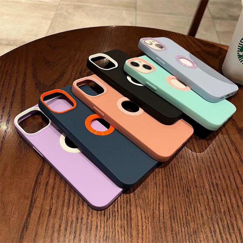 Case Pelindung Lensa Bulge 9 Warna 2 in 1 Bahan Silikon Tahan Banting Untuk iPhone 14 14Pro 14Plus 14promax