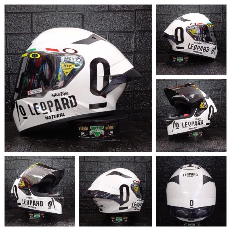 KYT HELM TT COURSE SOLID WHITE/PAKET GANTENG