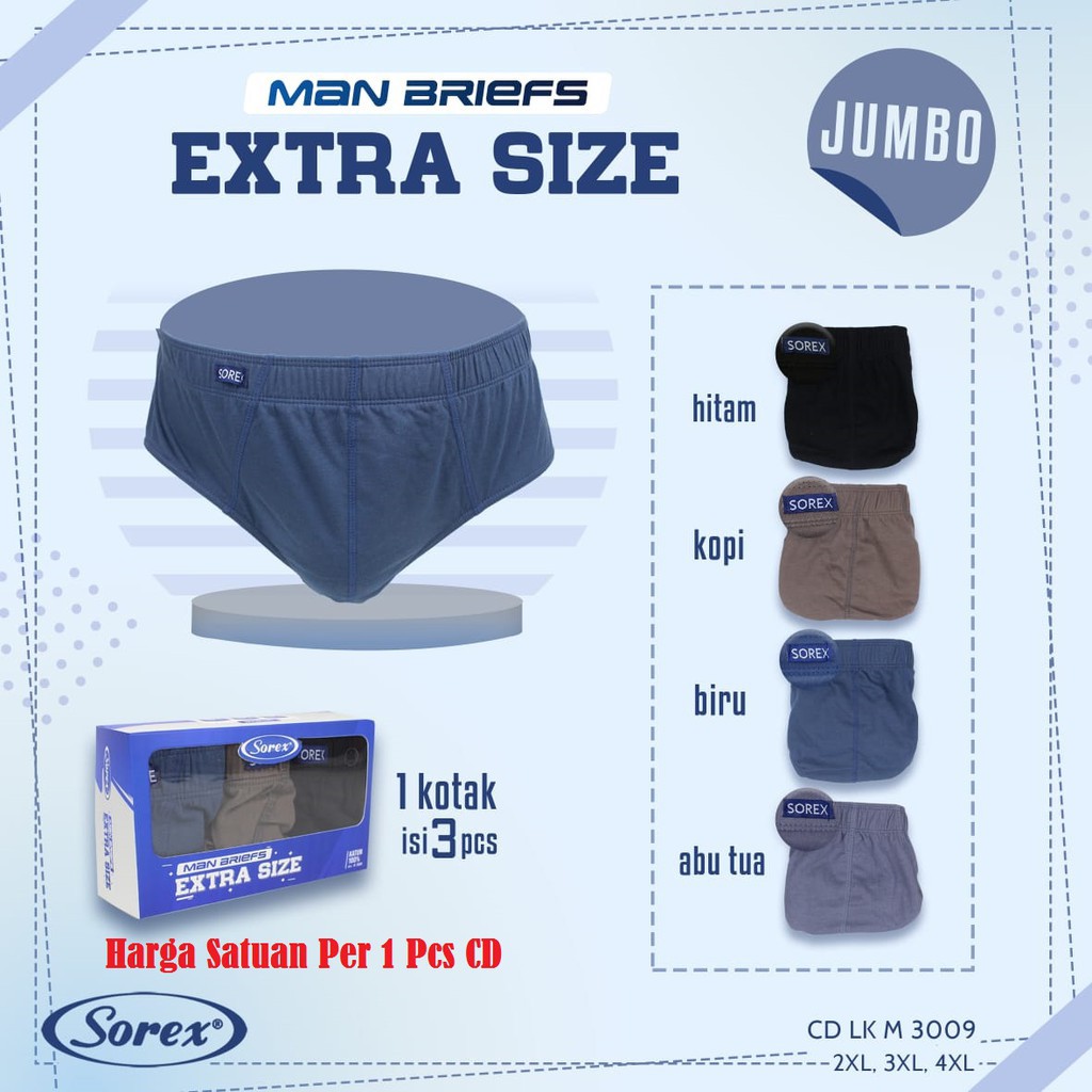 Sorex CD Man Laki Jumbo Briefs Extra Size CD LK M 3009 Celana Dalam