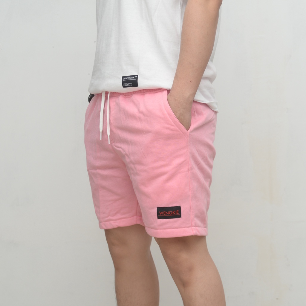 Wengkie.id / Boardshort / celana pendek pria / celana pendek wanita / celana casual / celana pendek murah / Warna Pink Baby