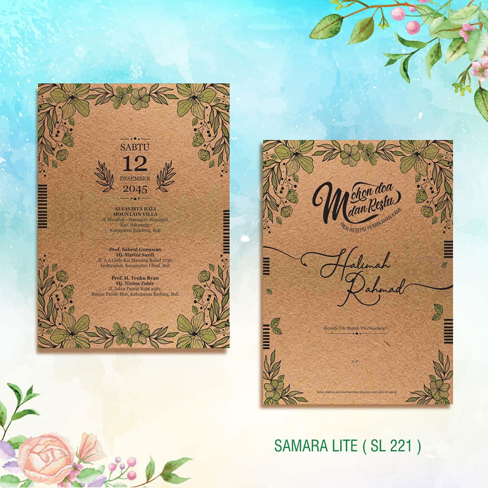 SAMARA LITE (SL 221) Blanko Undangan | Undangan Murah