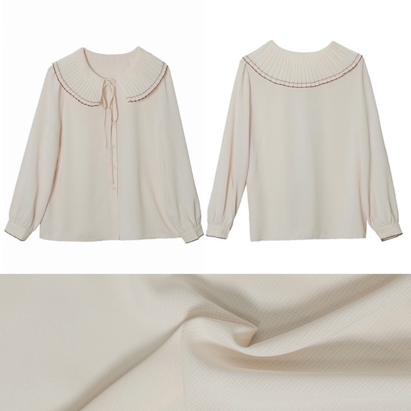 Formal Pleated Collar / Big Collar Korea Blouse Import Premium ( Kemeja Wanita Formal )