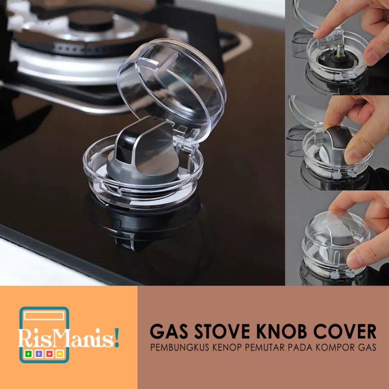 GAS STOVE KNOB COVER - Pelindung Penutup Kenop Putar Kompor Tungku Gas Open Dapur Pengaman Balita