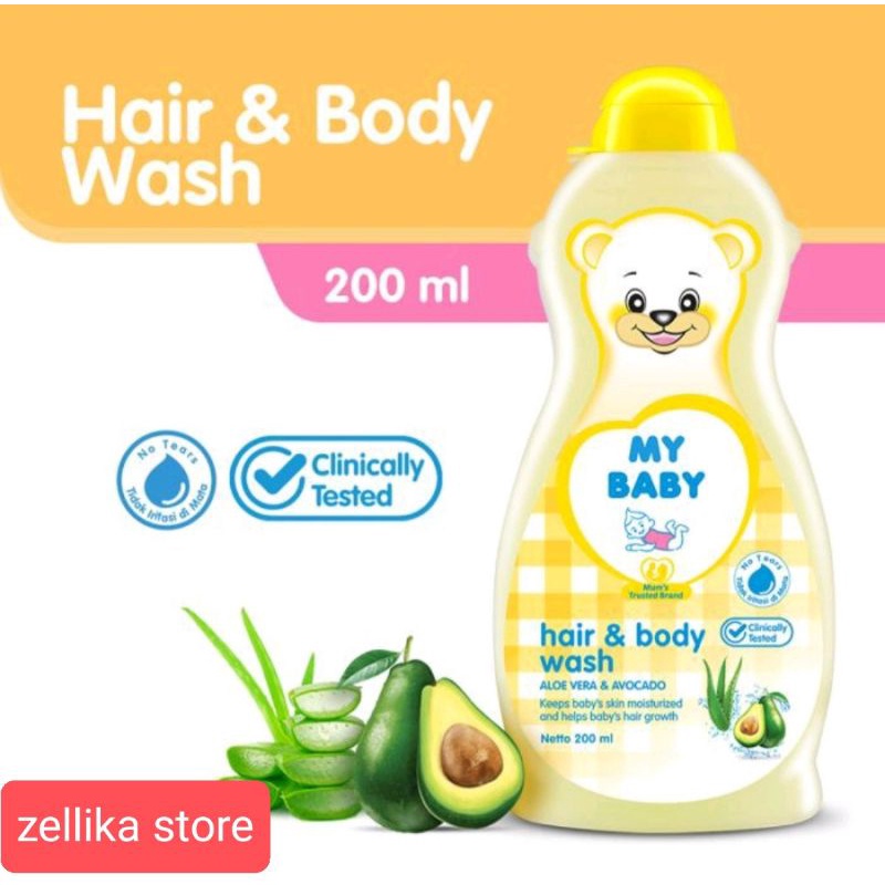 MY BABY HAIR &amp; BODY WASH 200ML &amp; 100ML