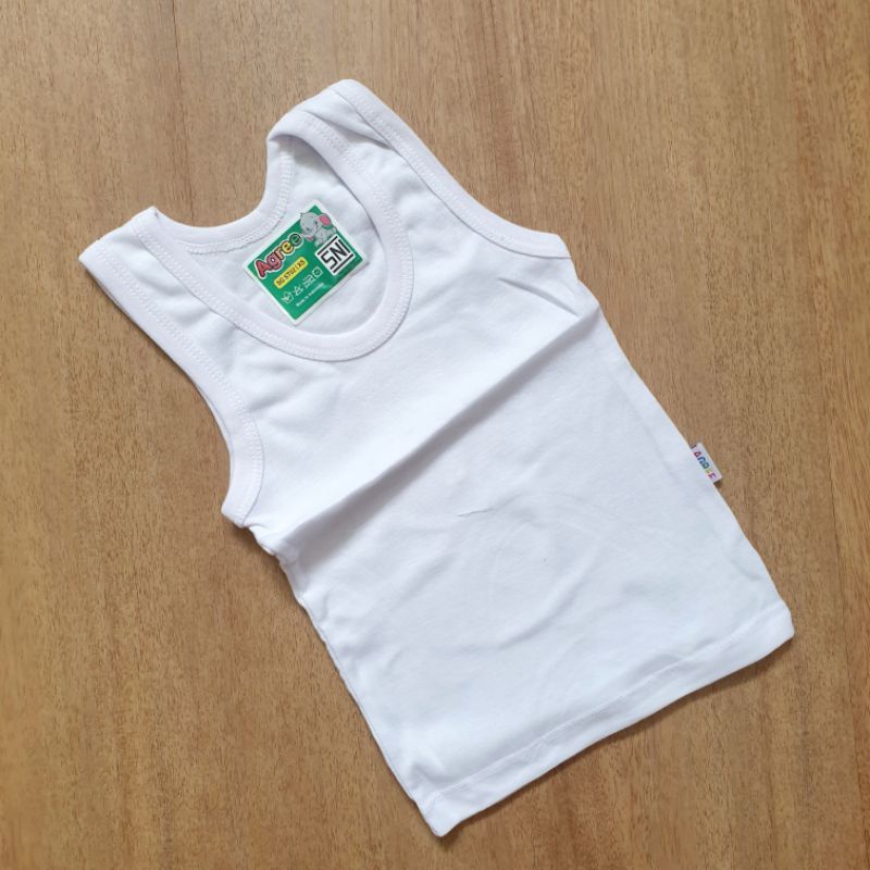 Singlet Bayi Agree Size XS, S, M, L, XL, Kaos Singlet Balita Kaos Dalam Baby SNI Agree (ECER)