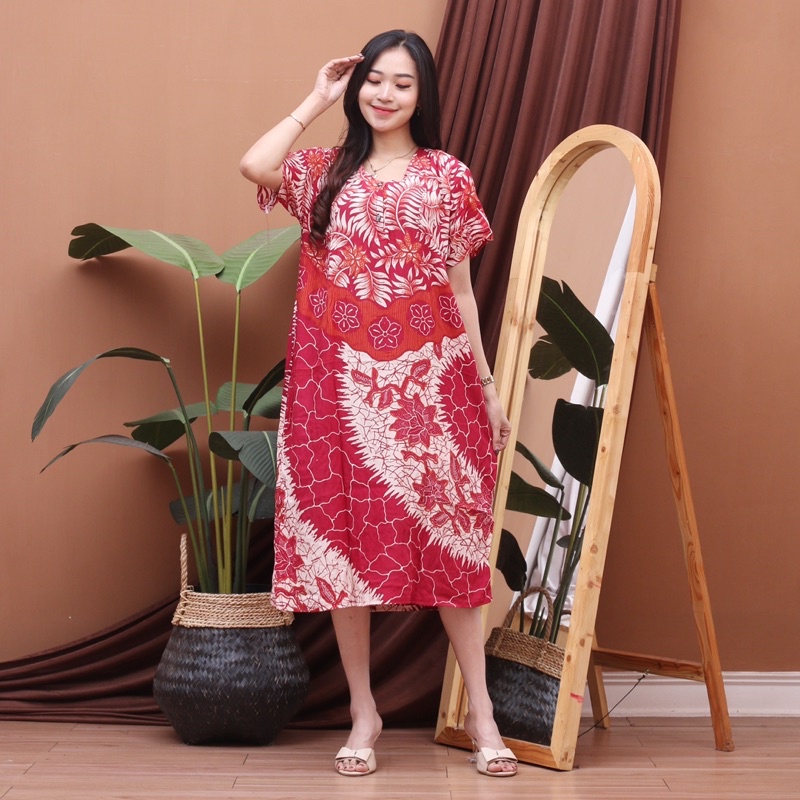 (BISA COD)Daster Batik Murah daster 100 dapat 3 Daster Santai Wanita Baju Santai daster Adem dan lembut murah daster terbaru 2022 daster bumil dan Busui daster jumbo Ld 130 daster mewah daster Mak Mak murah daster mamah muda daster bahan melar pakaian ibu