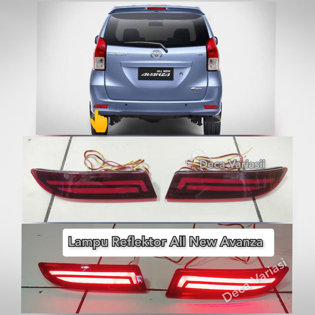Lampu LED Reflektor Bumper Belakang All New Avanza 2012 - 2014