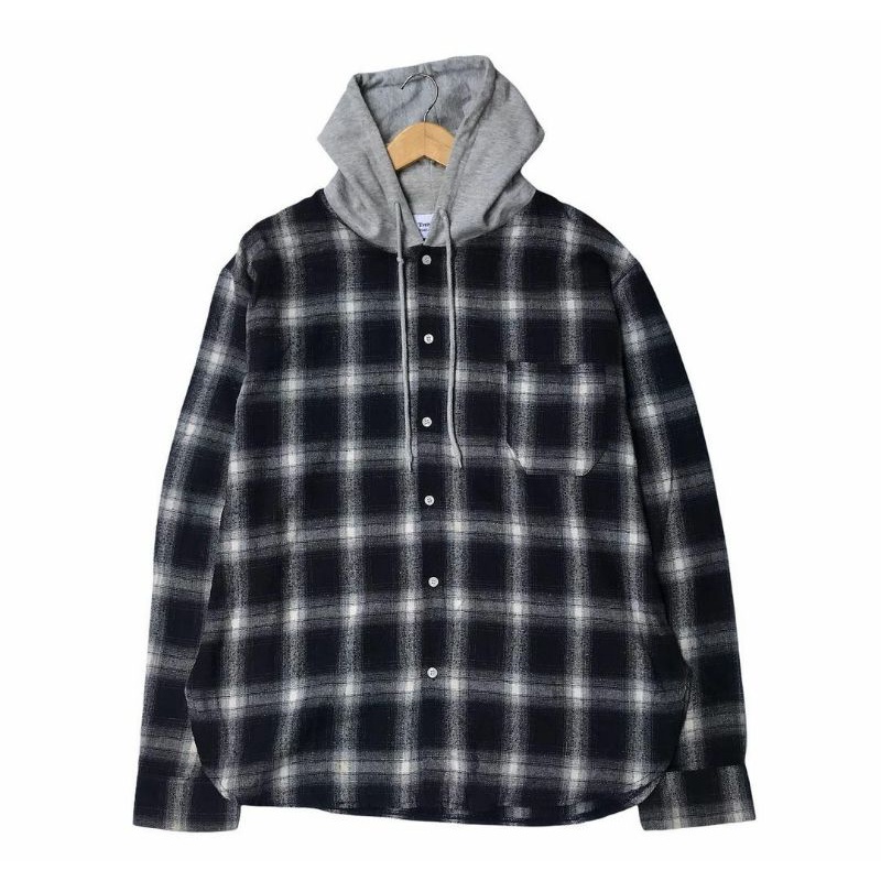 Flanel Hoodie Plaid Second