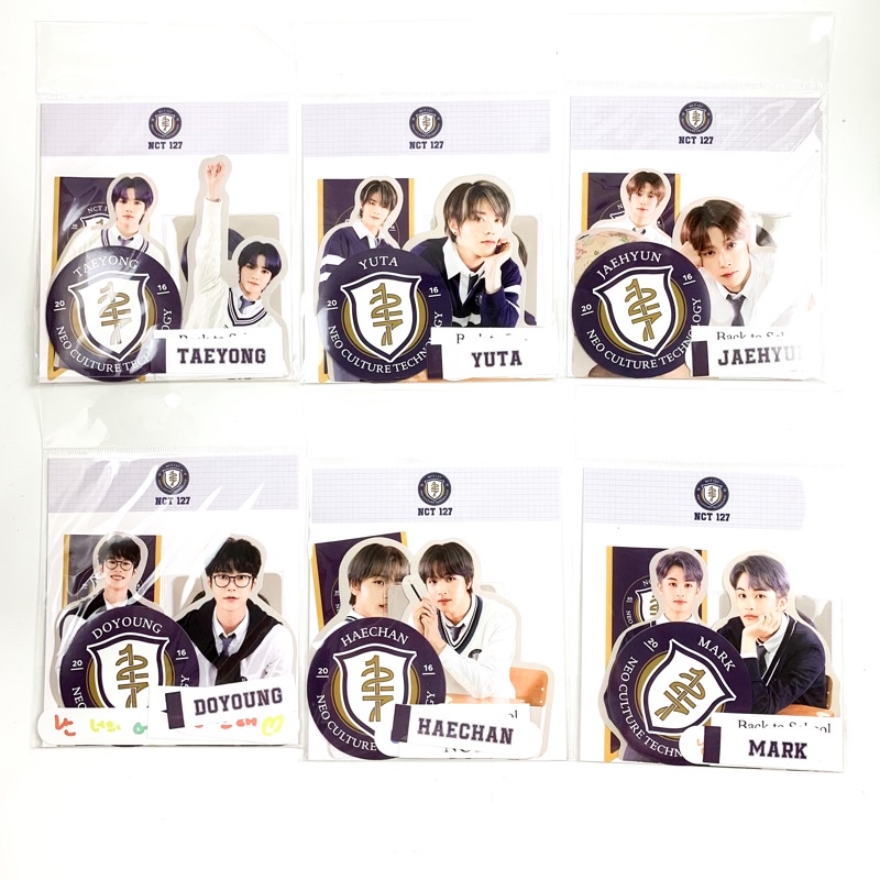 NCT 127 BACK TO SCHOOL KIT MD - Luggage Sticker / Badge / Postcard Set