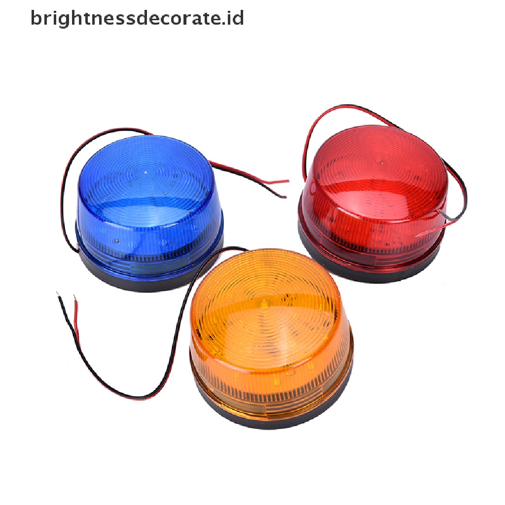 Lampu Alarm Strobo Led 12v Warna Oranye Merah Biru Untuk Keamanan