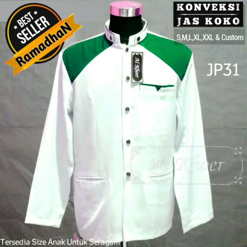 Baju muslim pria Jasko / Jas koko Polos / Koko lebaran / Seragam keluarga Exlusive / Koko polos JP31