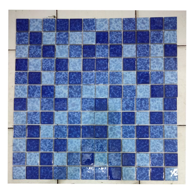 Mozaik Keramik Kolam Renang UK 5 cm Biru