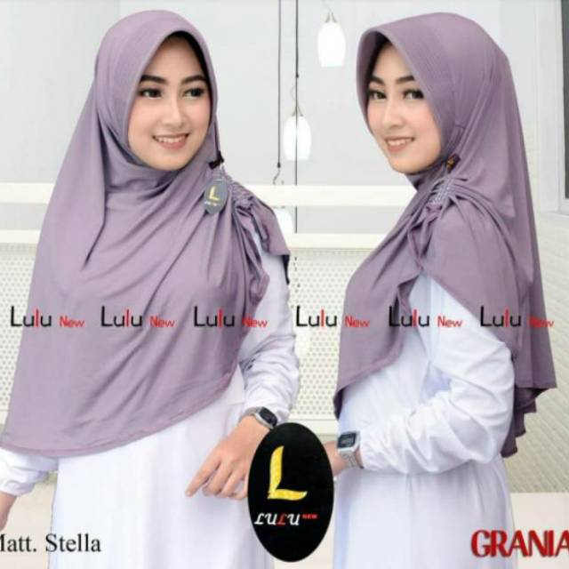 Lulu Hijab Grania / kerudung jilbab cantik belah samping