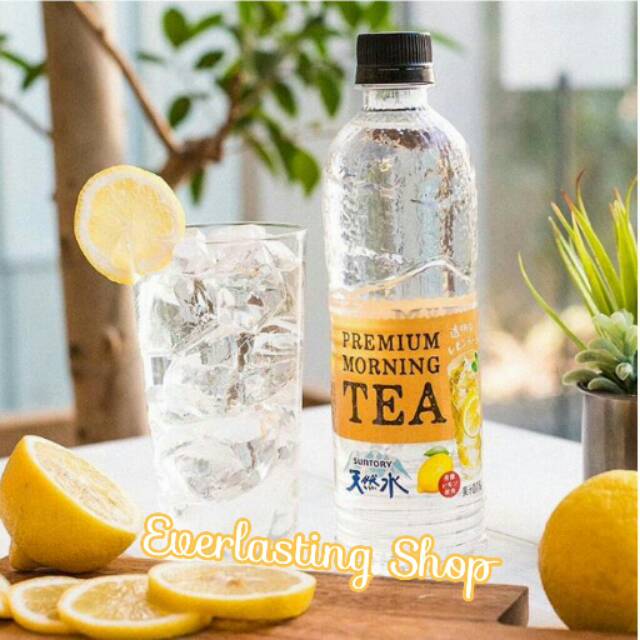 

Suntory Tennensui Premium Morning Tea lemon Transparent Transparant Transparan Teh Bening Putih Made