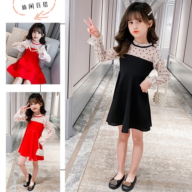 CHUBBI 3 Dress Anak Perempuan Korea Love