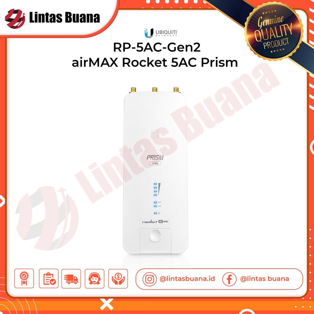 Ubiquiti RP‑5AC‑Gen2 airMAX Rocket 5AC Prism Gen2 ac - Rocket Prism 5ac Gen2