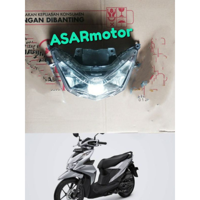 LAMPU REFLEKTOR DEPAN BEAT DELUXE LED 2020 original.