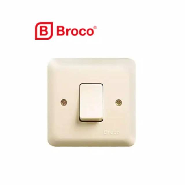 IB Saklar Engkel Broco Cream - New Gee Singel Switch Inbow Tanam 6621U