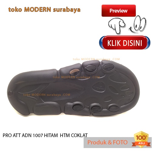 Sandal pria casual sandal slide karet murah PRO ATT ADN 1007 HITAM HTM COKLAT