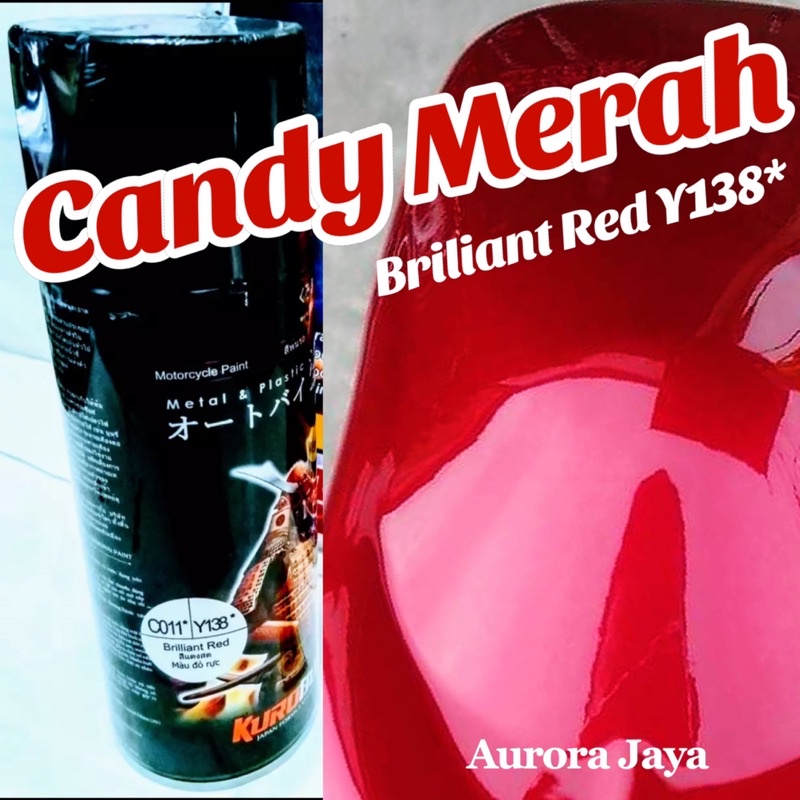 Samurai Paint Brilliant Red Y138 Merah Candytone Yamaha 400ml | Cat Candy tone kendi kenditon transp