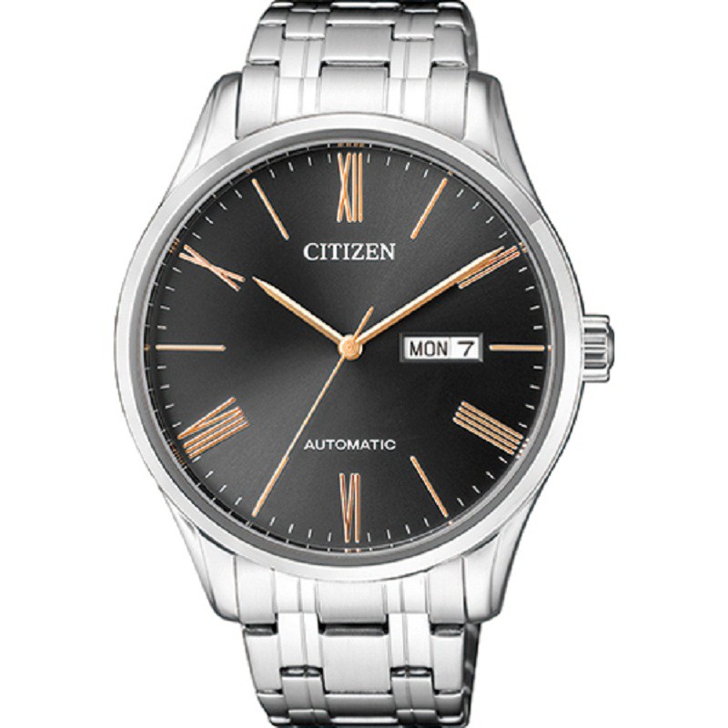 Jual Citizen Automatic Watch NH8360-80JB Black Dial with Silver Steel Strap Indonesia|Shopee Indonesia