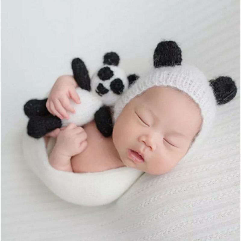 SET PROPERTI FOTO BAYI BARU LAHIR / BONEKA AMIGURUMI / BONET / MAHKOTA