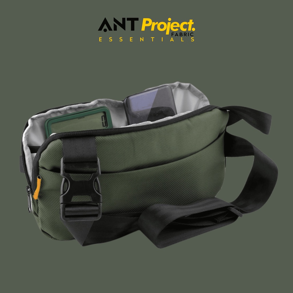 ANT PROJECT - Sling Bag Pria Water Resistant CROME Hijau - Tas Selempang Pria